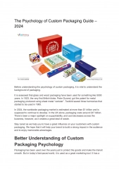 The Psychology of Custom Packaging Guide – 2024