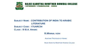 Contribution of Indian Scholars to Arabic Literature