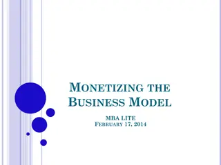 Monetizing the Business Model MBA Lite