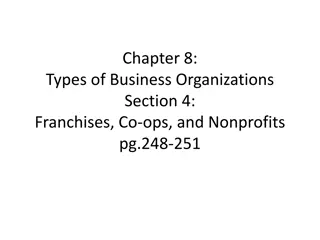 Franchises, Co-ops, and Nonprofits in Business Organizations