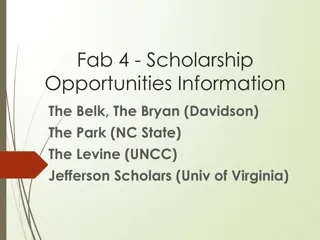 Scholarship Opportunities at Belk, Bryan, Park, and Levine - Details and Benefits