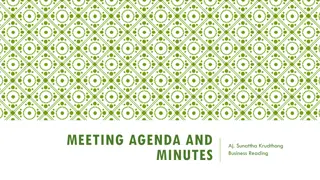 Business Meeting Agenda Structure and Minutes Organization