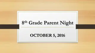 8th Grade Parent Night - Important Information and Schedules