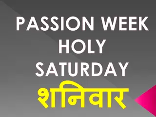 Holy Saturday: Events of Passion Week
