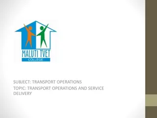 Service Delivery in Transport Operations