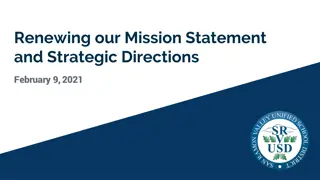 Renewing Mission Statement & Strategic Directions for Education Enhancement