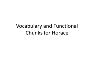Horace's Vocabulary and Functional Chunks Exploration