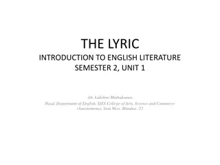 Exploring the Origin and Characteristics of Lyric Poetry in English Literature