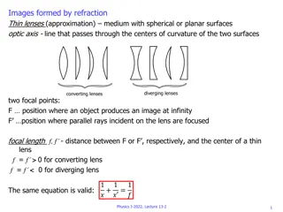 Image Formation by Thin Lenses: Physics Concepts