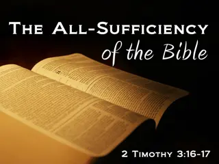 Comprehensive Guide to the Sufficiency of the Bible for Salvation and Christian Living