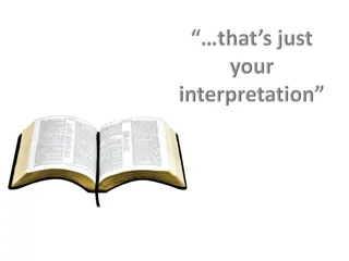 Principles for Correct Interpretation of Scripture