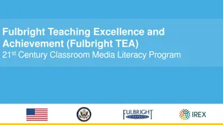 Fulbright TEA Media Literacy Program Overview and Participating Organizations