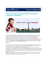 Guide to know about Canadian study and immigration consultants in Hyderabad
