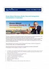 Know About Germany Study Visa and Immigration consultants in Hyderabad