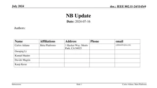 IEEE 802.11-24/1143r0 Update Details July 2024