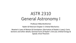 Newton's Laws of Motion and Orbital Mechanics