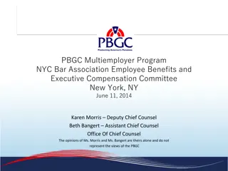 PBGC Multiemployer Program Financial Overview
