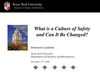 Safety Culture in Academic and Industrial Settings