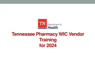 Tennessee Pharmacy WIC Vendor Training 2024