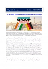 Can an Indian Become a Permanent Resident of Germany