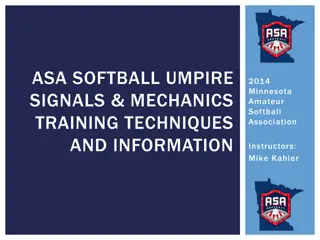 Softball Umpire Signals & Mechanics Training Techniques
