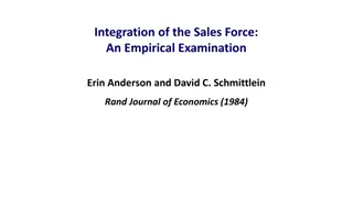 Vertical Integration of Sales Force: A 1984 Empirical Study