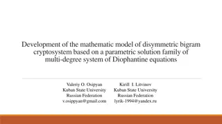 Mathematical Model of Disymmetric Bigram Cryptosystem Development