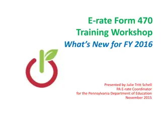 E-rate Form 470 for Funding Requests and Vendor Notifications