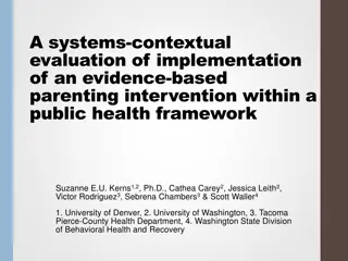 Systems-contextual Evaluation of Evidence-based Parenting Intervention