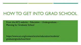 Graduate School Planning for Chemistry Students