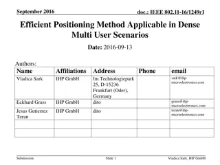 Efficient Positioning Method for Dense Multi-User Scenarios
