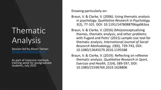 Thematic Analysis in Qualitative Research