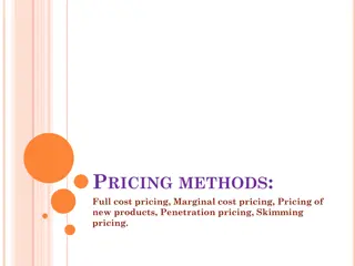 Marginal Cost Pricing in Business Operations