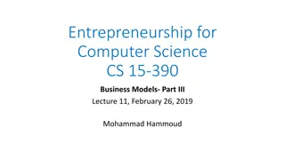 Business Models for Entrepreneurship in Computer Science: Part III Overview