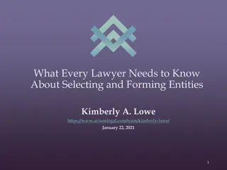 Comprehensive Guide on Selecting and Forming Business Entities for Lawyers