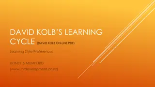 Kolb's Learning Cycle and Learning Styles