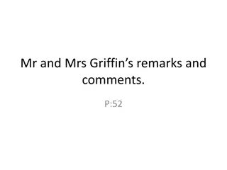 Mr. and Mrs. Griffins Holiday Experience and Grammar Notes