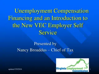 Unemployment Compensation Financing & VEC Self Service