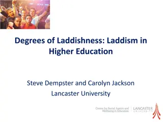 Laddish Culture in Higher Education: Research Findings
