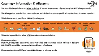 Essential Catering Allergen Information and Menus
