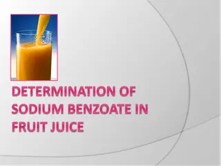 Determining Sodium Benzoate Concentration in Fruit Juice