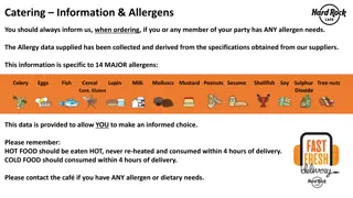Catering Allergen Information for Informed Choices
