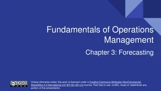 Forecasting in Operations Management