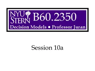 Forecasting Methods and Errors in Decision Models