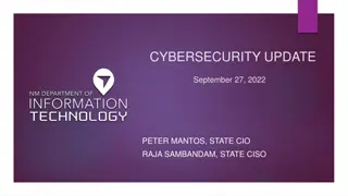 Statewide Cybersecurity Updates and Initiatives