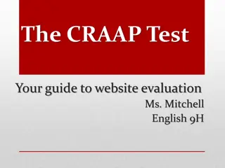 Guide to Evaluating Website Credibility with the CRAAP Test