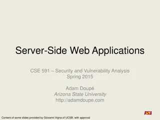 Security and Vulnerability Analysis in Web Applications