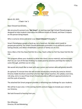 Empowering High School Students with Smart Chesed Program