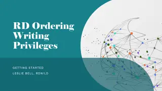 RD Order Writing Privileges in Long-Term Care Facilities