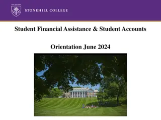 Student Financial Assistance and Accounts Orientation at Stonehill College